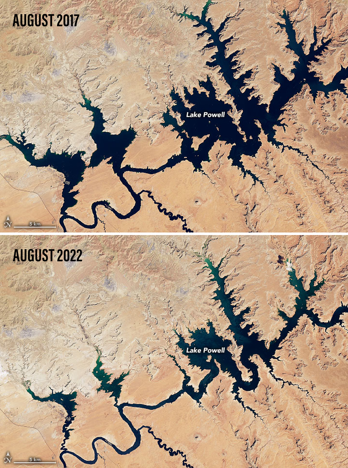 lakepowell_aerial Lake Powell changing water levels