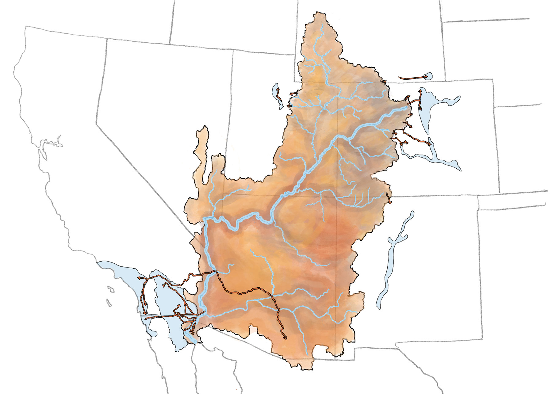 Map of Water Movement