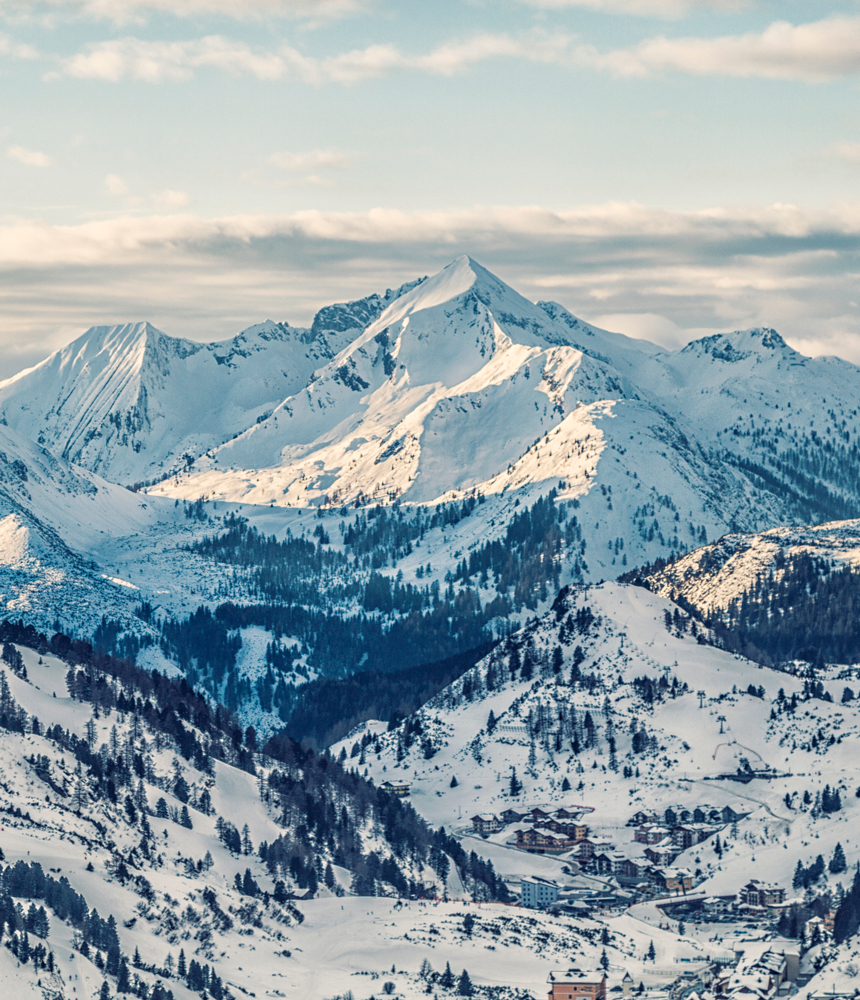 Colorado Rocky Mountains covered in snow